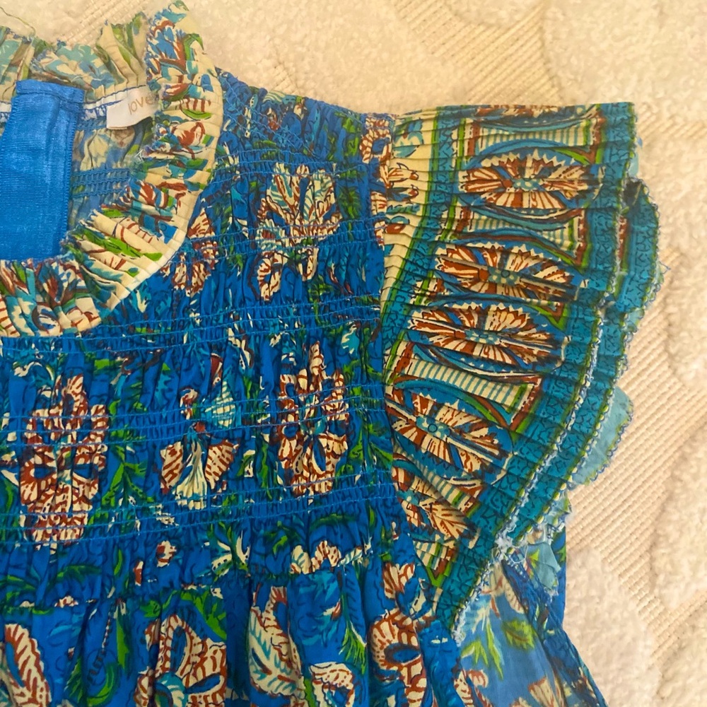 Blue Patterned Dress by